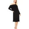 Norma Kamali Long Sleeve Drop Shoulder Dress