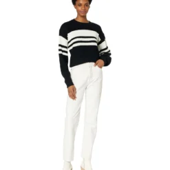 Saltwater Luxe Alia Long Sleeve Stripe Sweater -Cheap Styleocity Store 61JuOSthUVL