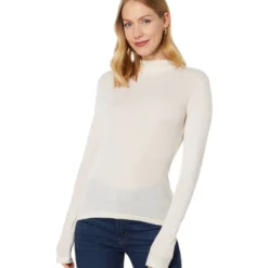 MONROW Sheer Turtleneck