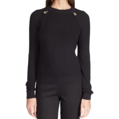 MICHAEL Michael Kors Crop Shaker Zip Sweater
