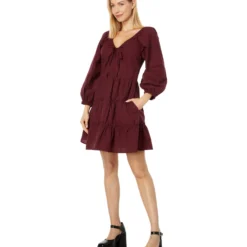 Madewell Teresa - Long Sleeve Tie Retro Mini -Cheap Styleocity Store 61N80K2cGLL