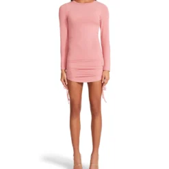 Steve Madden # 1 Crush Long Sleeve Adjustable Rib Knit Mini Dress