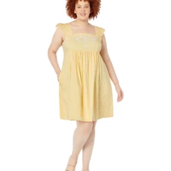 Draper James Plus Size Embroidered Maddie Babydoll Dress