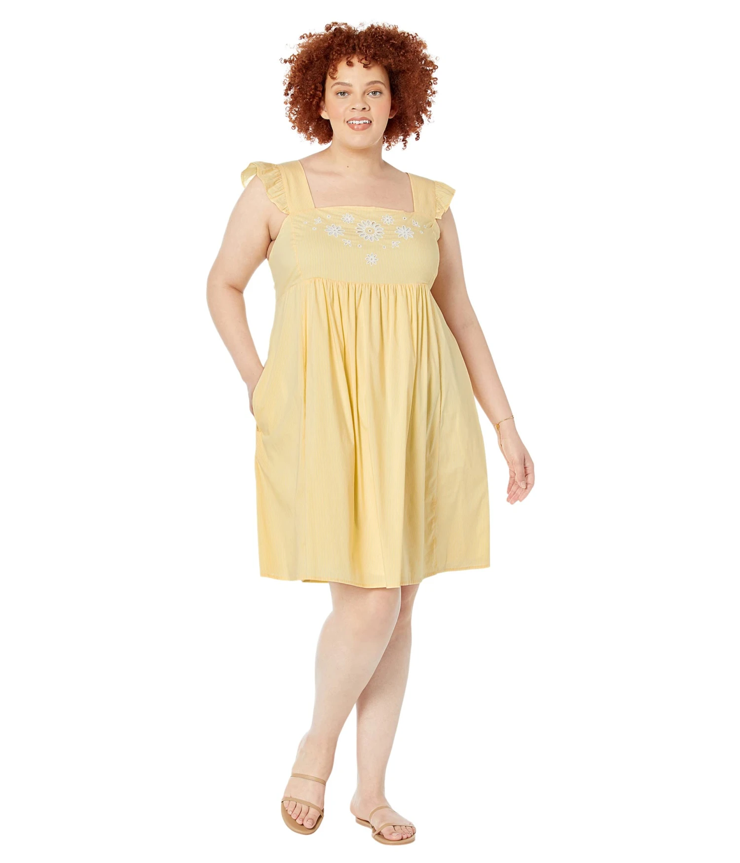 Draper James Plus Size Embroidered Maddie Babydoll Dress 1 Draper James Plus Size Embroidered Maddie Babydoll Dress