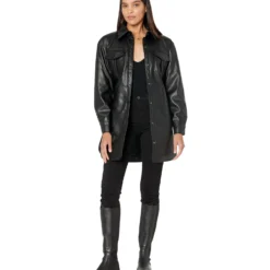 NVLT Vegan Shacket With Quilted Lining