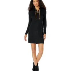 MICHAEL Michael Kors Rib Chain Lace-Up Shift Dress -Cheap Styleocity Store 61enHWe PL