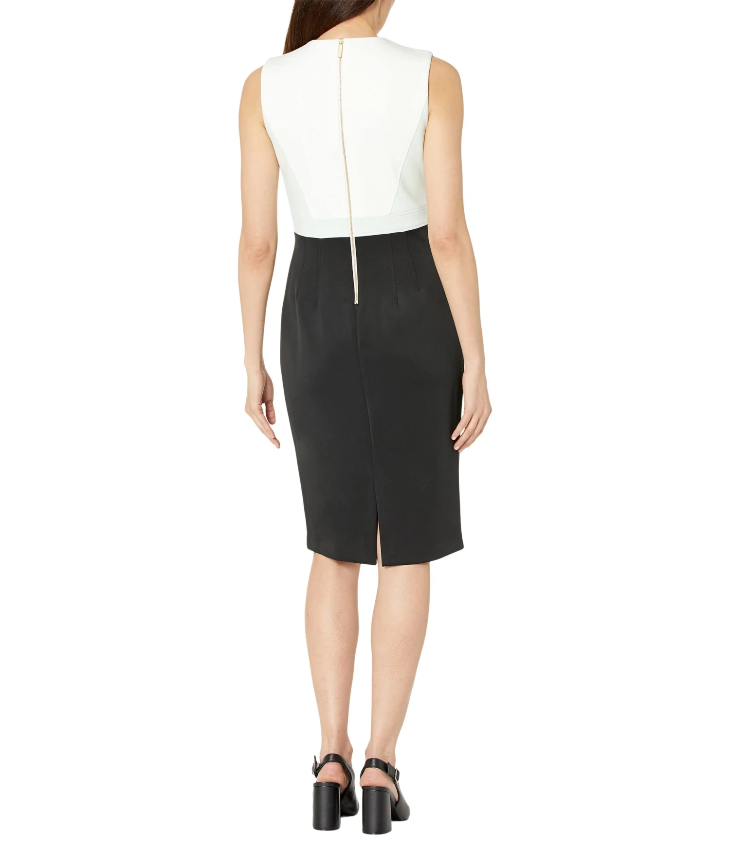 Calvin Klein Scuba Sheath With Color-Block Detail 2 Calvin Klein Scuba Sheath With Color-Block Detail - Image 2