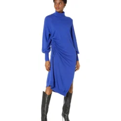 Ted Baker Aavvaa Knitted Dress W/ Rouched Side Detail