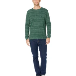 U.S. POLO ASSN. Long Sleeve Space Dye Crew -Cheap Styleocity Store 710XcX4kSwL