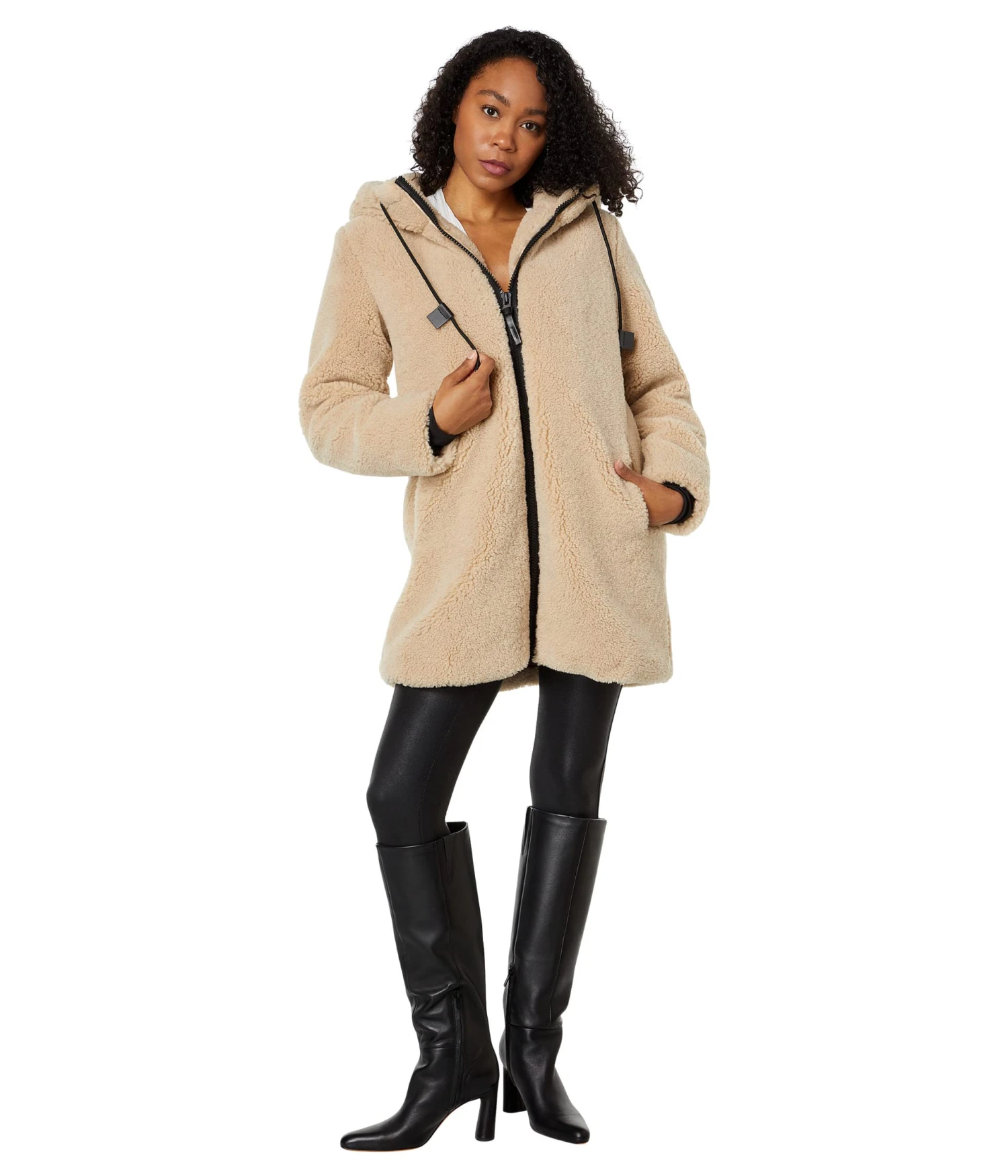 Sanctuary Hooded Zip Front Sherpa 4 Sanctuary Hooded Zip Front Sherpa - Image 4