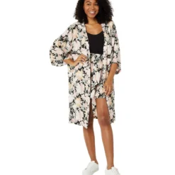 Saltwater Luxe Elray Recycled 3/4 Sleeve Kimono Duster