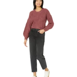 Madewell Cayden Pointelle Balloon-Sleeve Pullover Sweater -Cheap Styleocity Store 718pDyuh3ZL