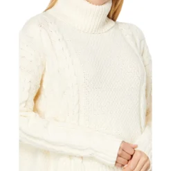 Madewell Capri Cotton Cable Turtleneck -Cheap Styleocity Store 719499xX9L