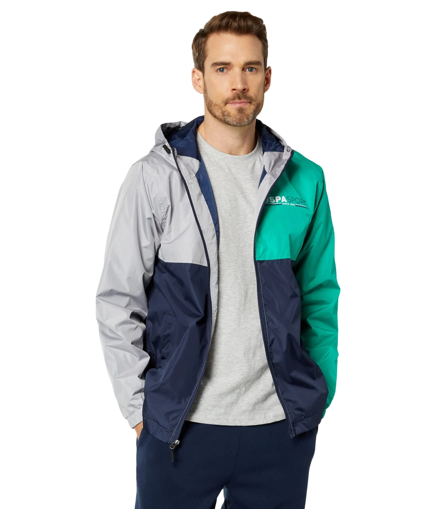 U.S. POLO ASSN. Tricolor Windbreaker 1 U.S. POLO ASSN. Tricolor Windbreaker