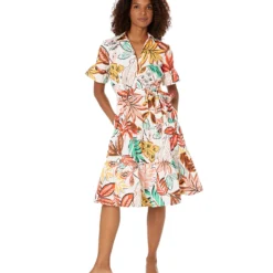 Donna Morgan Tiered Dress With Tie Waist
