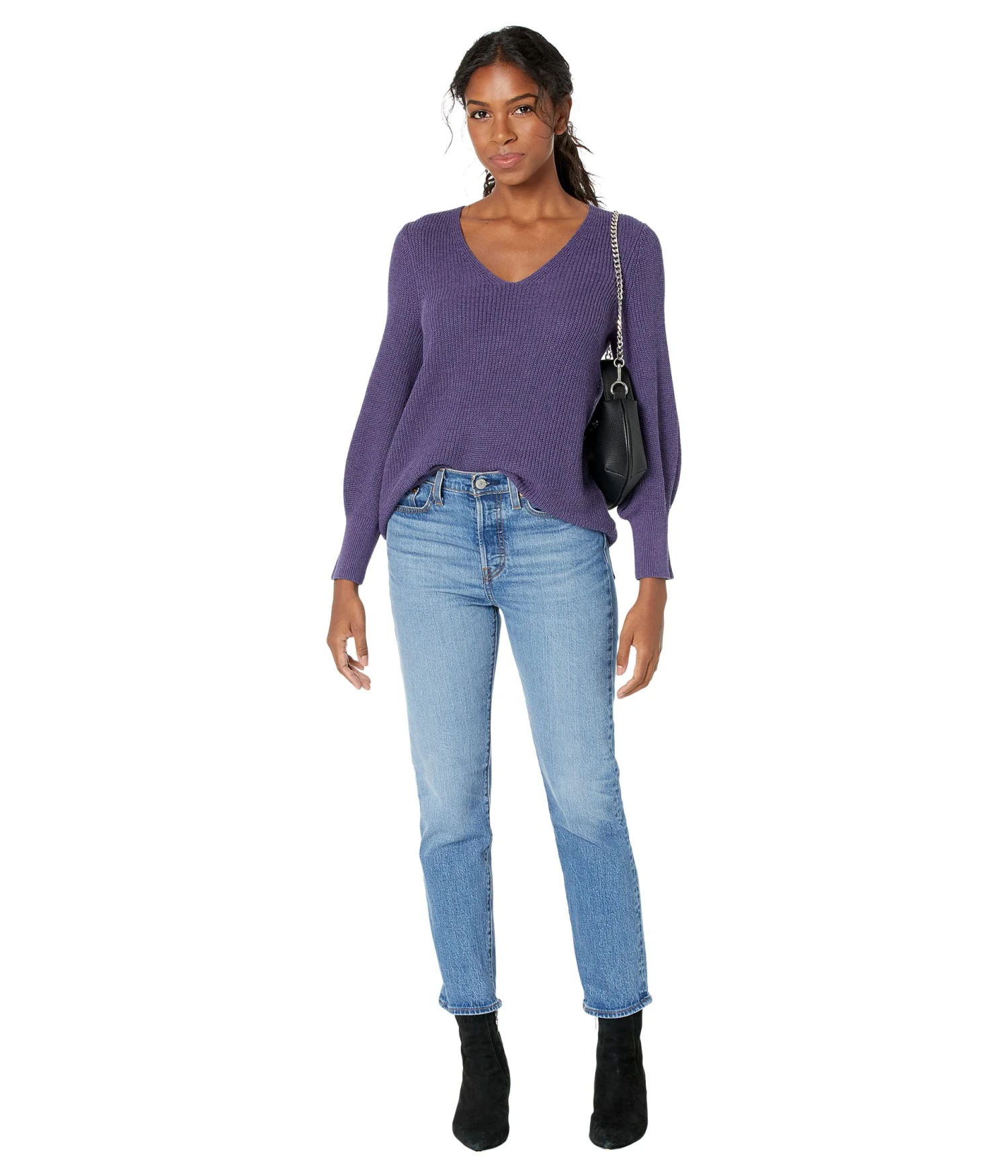 NIC+ZOE Petite Shaker Knit V-Neck Sweater 4 NIC+ZOE Petite Shaker Knit V-Neck Sweater - Image 4