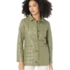 Sam Edelman Quilted Vegan Leather Shirt Jacket