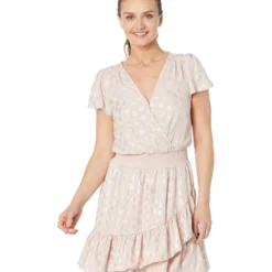 MICHAEL Michael Kors Petite Palm Short Sleeve Julia Wrap Dress