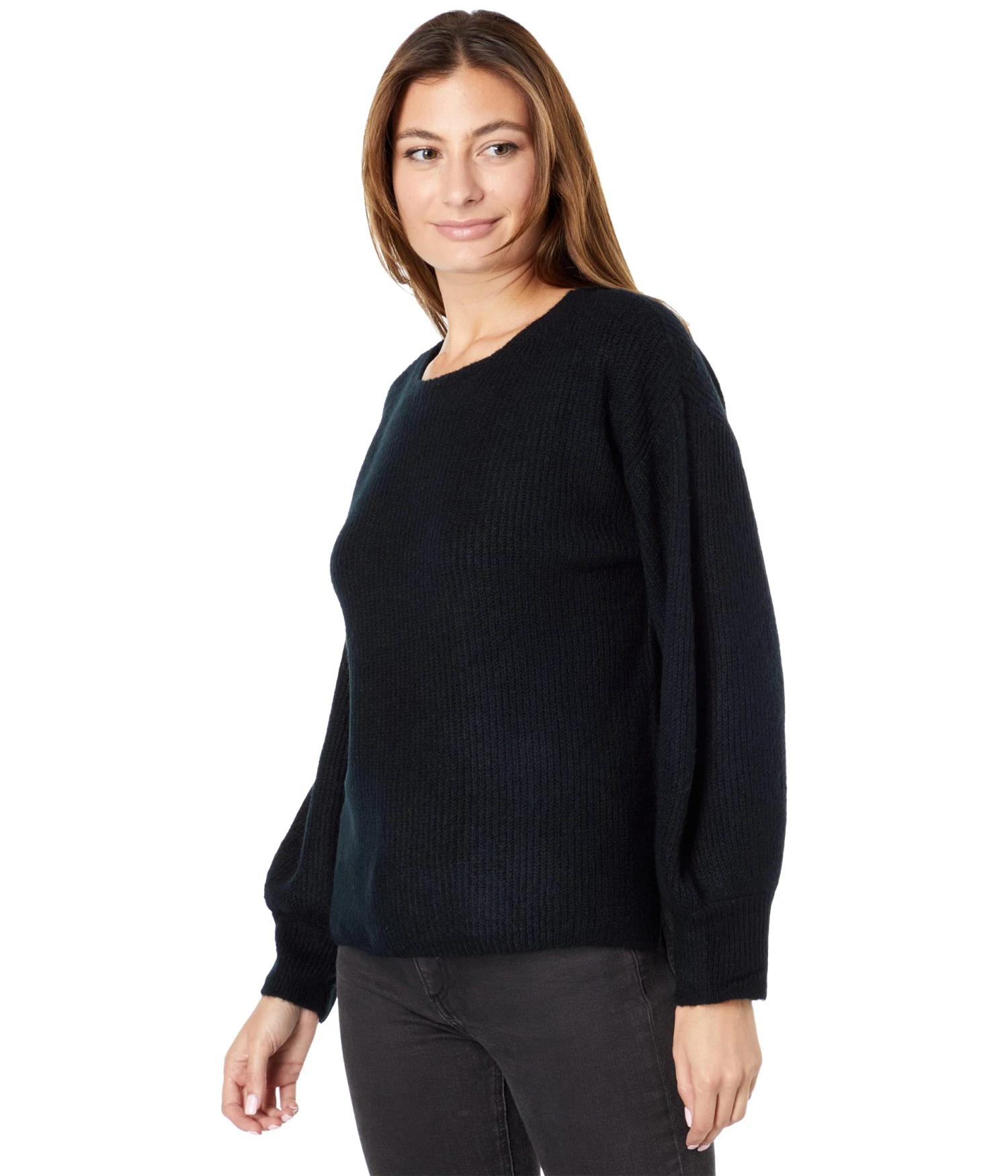 1.STATE Cross-Back Crew Neck Sweater 1 1.STATE Cross-Back Crew Neck Sweater