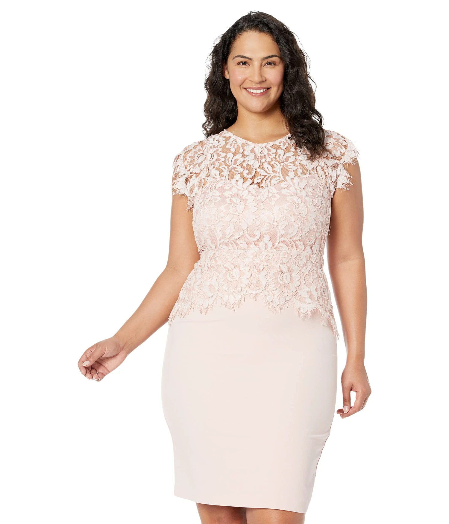 Vince Camuto Lace & Crepe Sheath Dress 1 Vince Camuto Lace & Crepe Sheath Dress