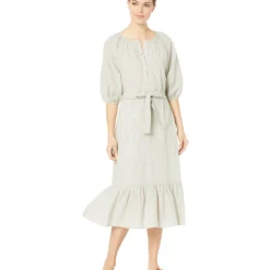 Lilla P Easy Elbow Sleeve Stripe Dress