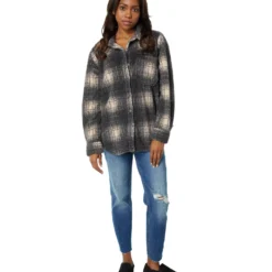 Dylan By True Grit Park City Plaid Sherpa Shirt -Cheap Styleocity Store 71nlc4UCjfL