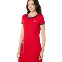 U.S. POLO ASSN. Graphic Ringer Dress