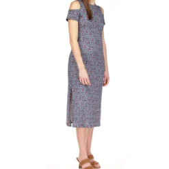MICHAEL Michael Kors Palm Cold-Shoulder Midi Dress -Cheap Styleocity Store 71sU2mHFVzL