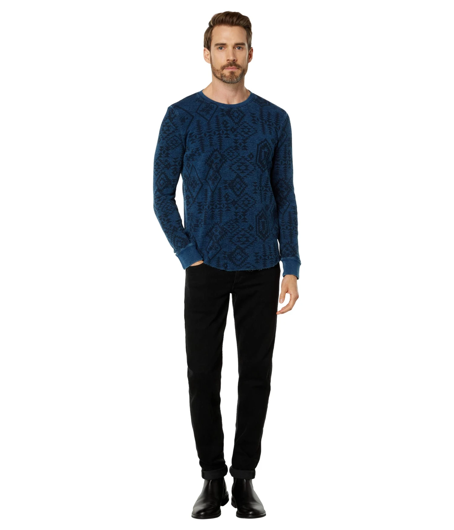 Lucky Brand Printed Crew Neck Thermal 4 Lucky Brand Printed Crew Neck Thermal - Image 4