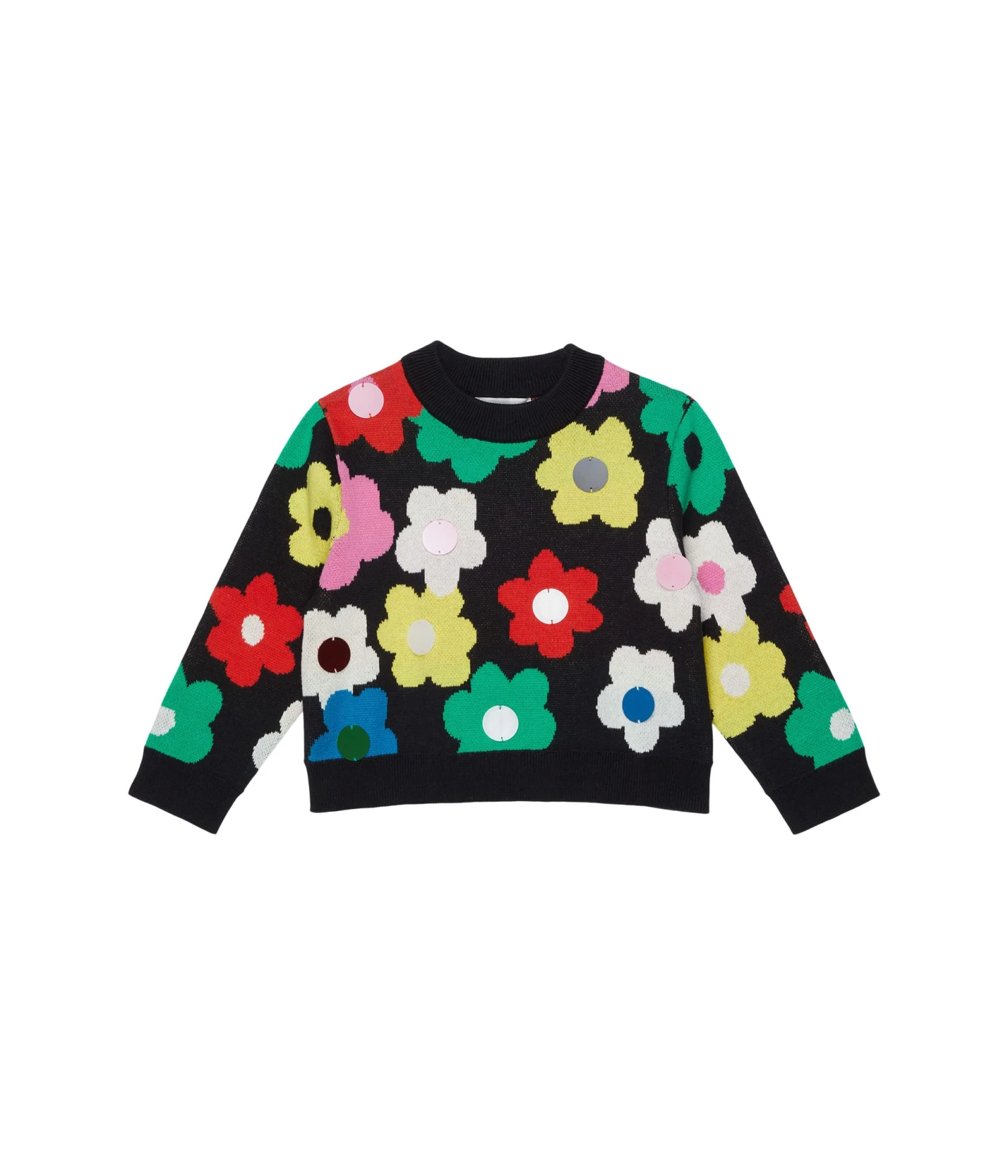 Stella McCartney Kids Flowers Intarsia Sweater (Toddler/Little Kids/Big Kids) 1 Stella McCartney Kids Flowers Intarsia Sweater (Toddler/Little Kids/Big Kids)