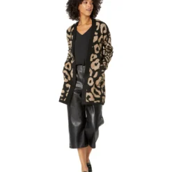 Echo New York Graphic Leopard Open Cardi -Cheap Styleocity Store 71ylfwu832L
