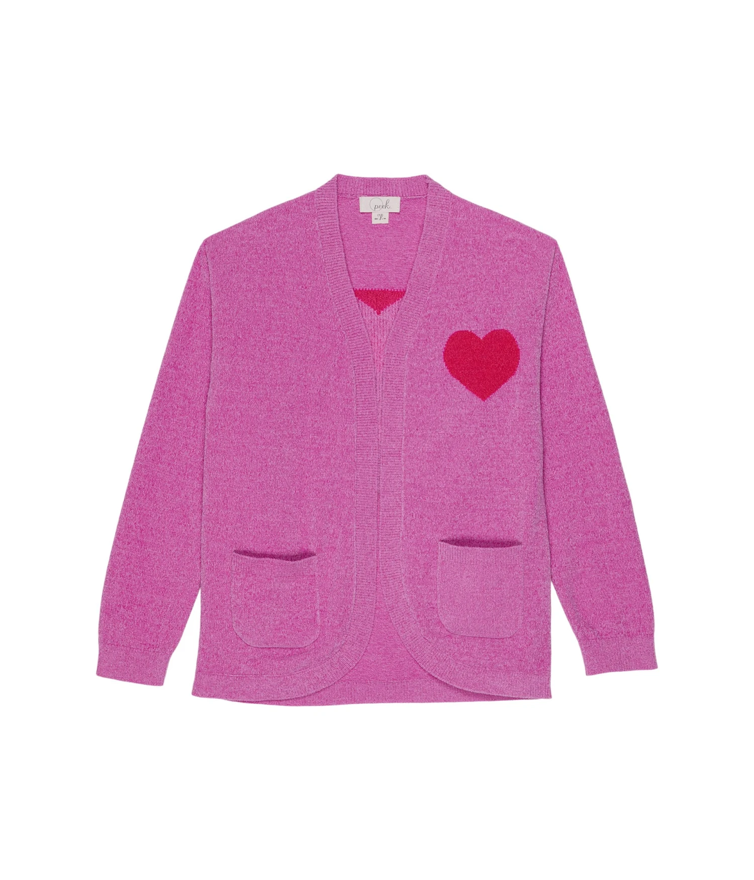 PEEK Heart Chenille Cardigan (Toddler/Little Kids/Big Kids) 1 PEEK Heart Chenille Cardigan (Toddler/Little Kids/Big Kids)
