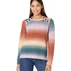 Madewell Space-Dyed Button-Shoulder Pullover Sweater