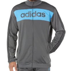 Adidas Big & Tall Essentials Tricot 3-Stripes Linear Track Jacket