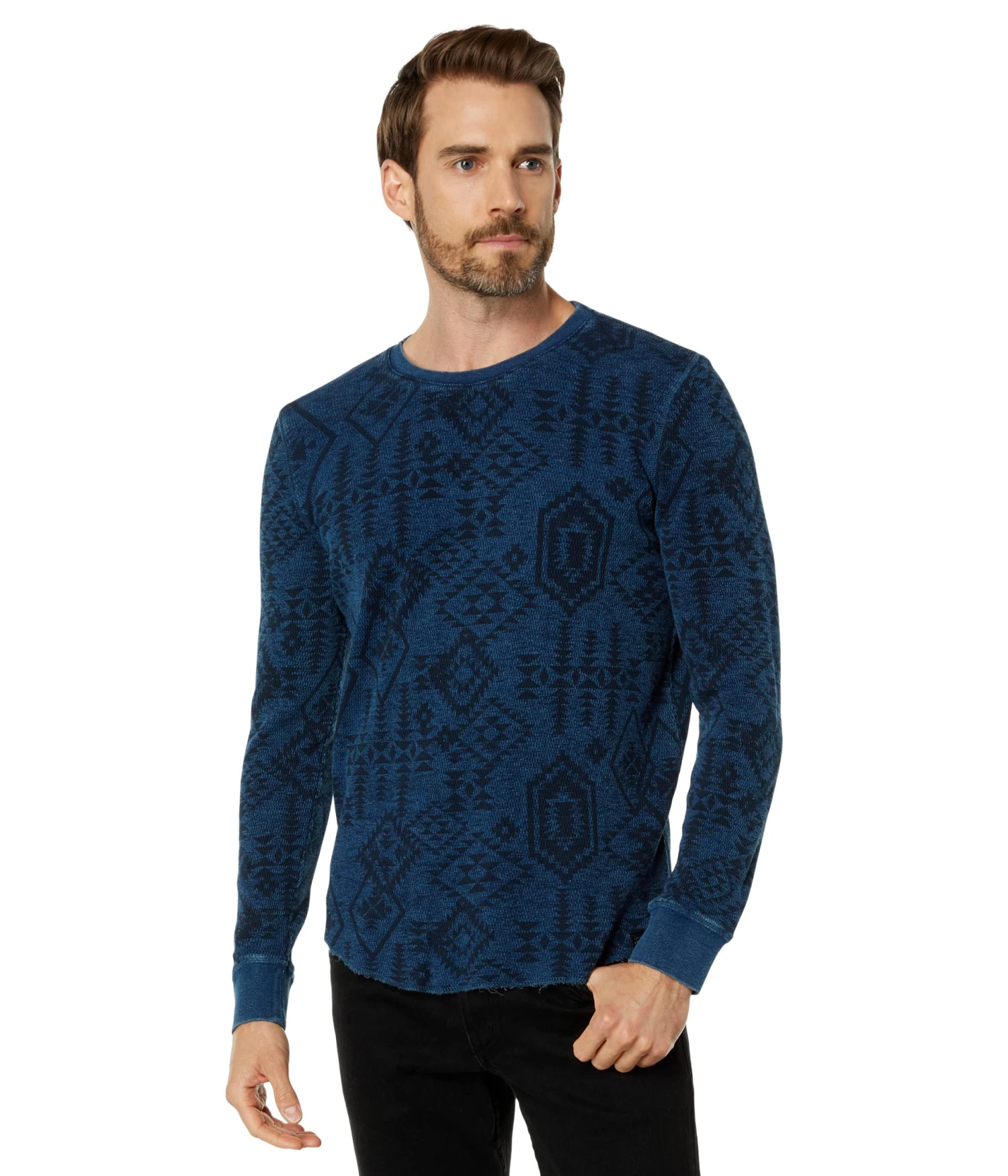 Lucky Brand Printed Crew Neck Thermal 1 Lucky Brand Printed Crew Neck Thermal