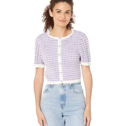 BCBGeneration Crochet Sweater Top V1VX3S01