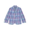 LAUREN Ralph Lauren Kids Blue And Pink Plaid Linen Sport Coat (Big Kids)