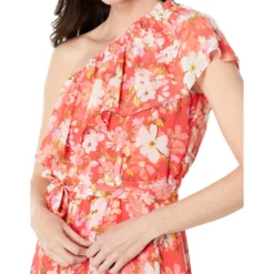 Vince Camuto Chiffon Ruffle One Shoulder High-Low Midi -Cheap Styleocity Store 81Ru3NxH5L