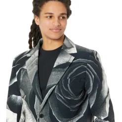 Just Cavalli Roses Print Tailored Jacket -Cheap Styleocity Store 81VZNp5nI2L