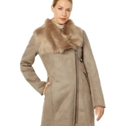 Calvin Klein Asymmetrical Faux Shearling