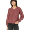Madewell Cayden Pointelle Balloon-Sleeve Pullover Sweater