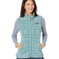 L.L.Bean Mountain Classic Fleece Vest Print