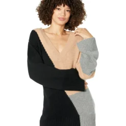 EQUIPMENT Aminne Color-Block V-Neck Sweater