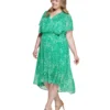 DKNY Plus Size V-Neck Flutter Sleeve Dress