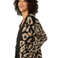 Echo New York Graphic Leopard Open Cardi -Cheap Styleocity Store 81u345feBRL