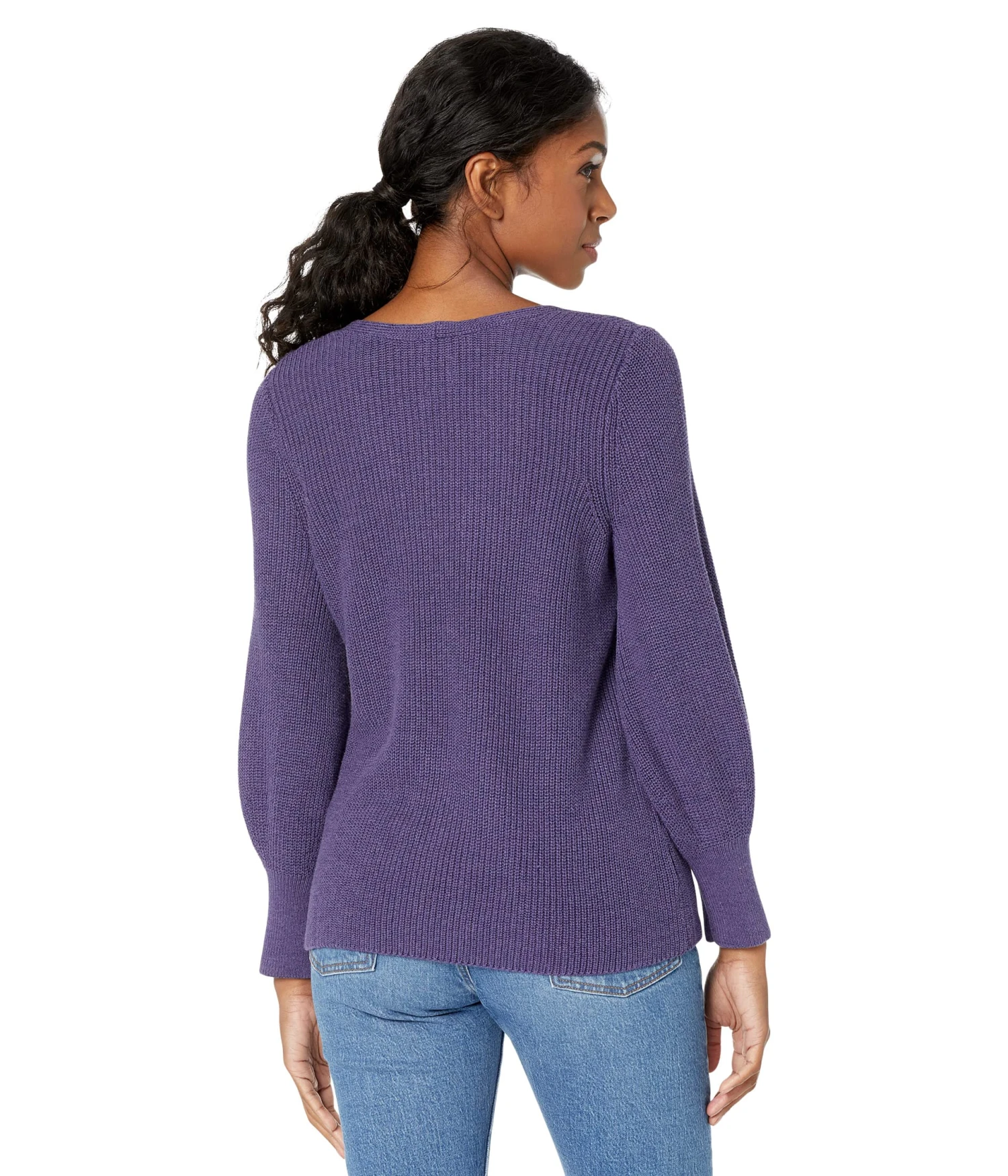 NIC+ZOE Petite Shaker Knit V-Neck Sweater 2 NIC+ZOE Petite Shaker Knit V-Neck Sweater - Image 2