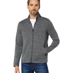 Johnston & Murphy Marled Rib Full Zip