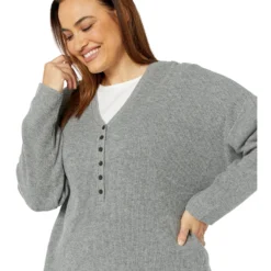 Madewell Plus Asherton Waffle Henley Sweater -Cheap Styleocity Store 91JjZSbfjrL