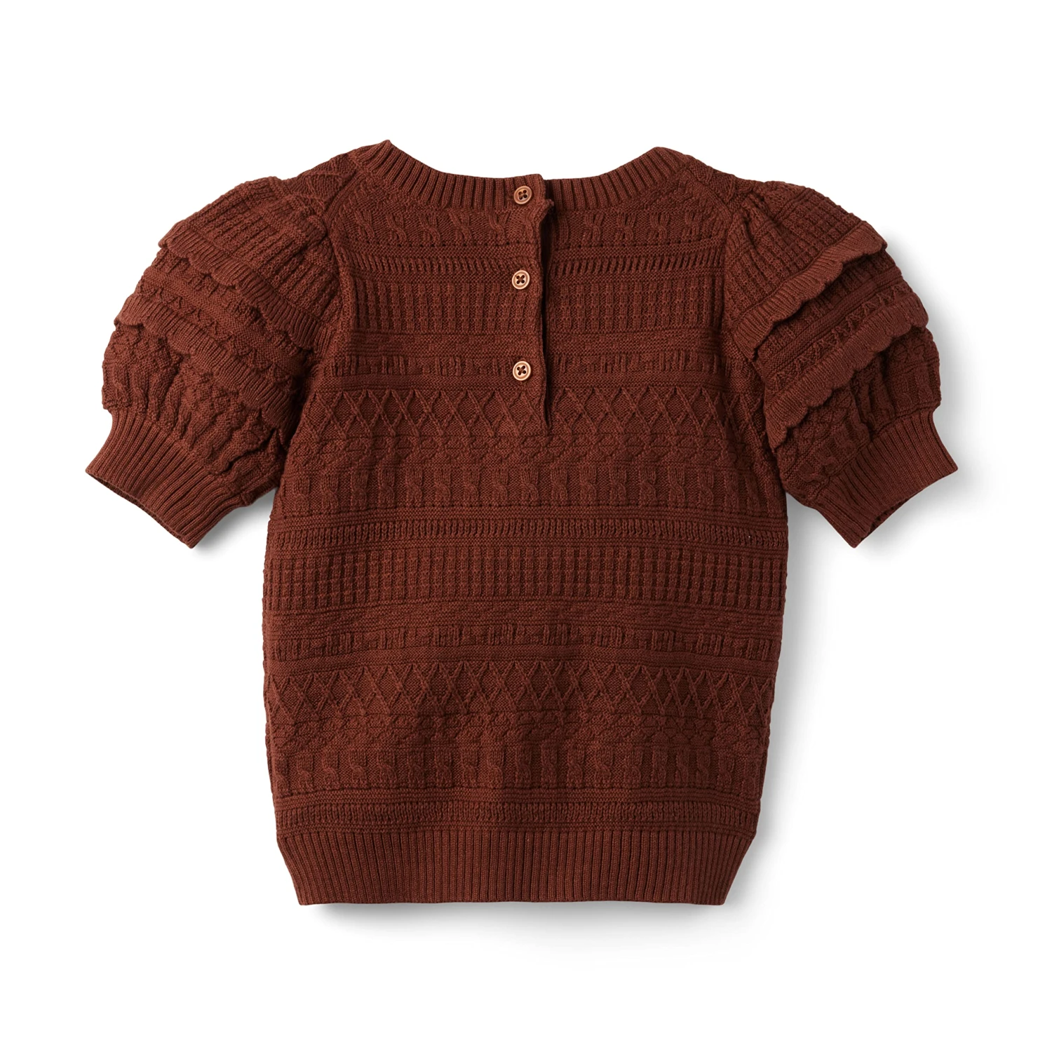Janie And Jack Puff Sleeve Sweater (Toddler/Little Kids/Big Kids) 2 Janie And Jack Puff Sleeve Sweater (Toddler/Little Kids/Big Kids) - Image 2