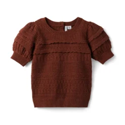 Janie And Jack Puff Sleeve Sweater (Toddler/Little Kids/Big Kids)